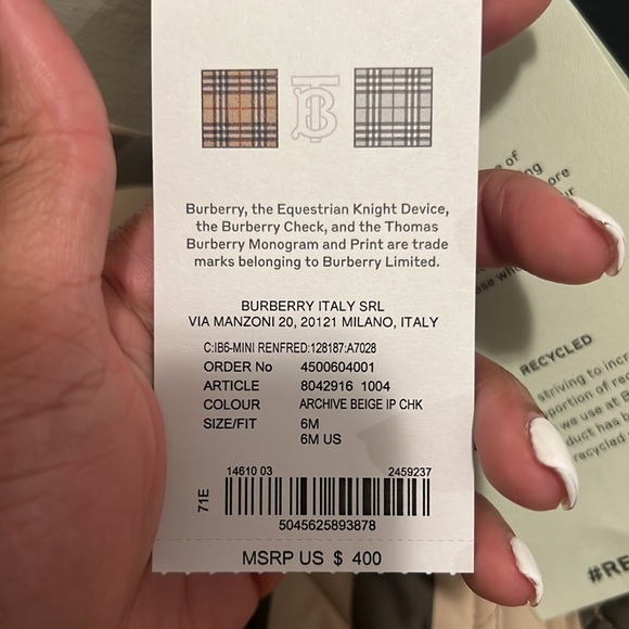 Burberry baby Jacket - Picture 3 of 3